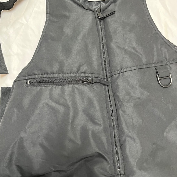 Vintage Sportscaster Snow Pants Mens L Bibs Black Ski Retro Insulated - Picture 10 of 16